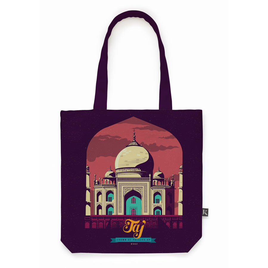 Shopping Tasche Tote Bag Blockprint Taj Mahal – Yoga Boutique